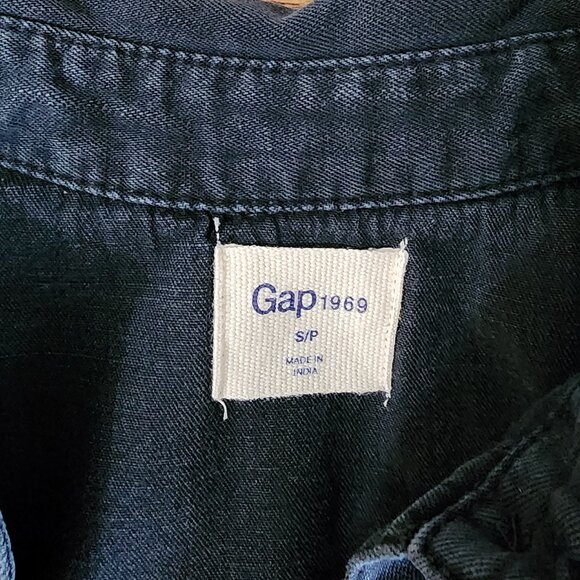 GAP 1969 Denim Western Shirt Size S Petite - Picture 6 of 11